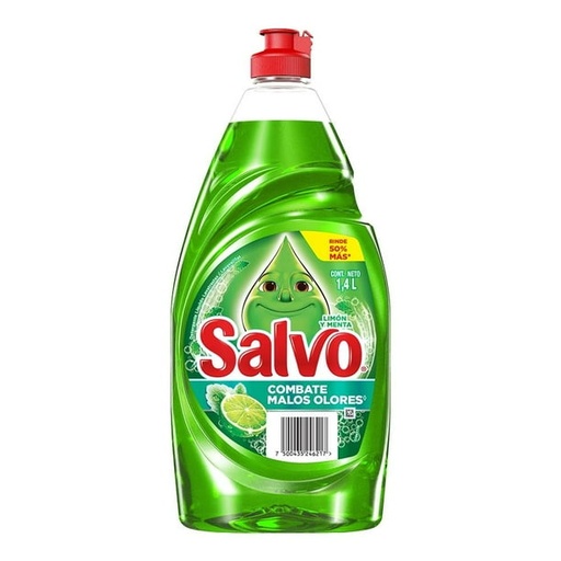 [SALVO-LAVAT-1.4] Lavatrastes líquido Salvo limón y menta 1 .4 l