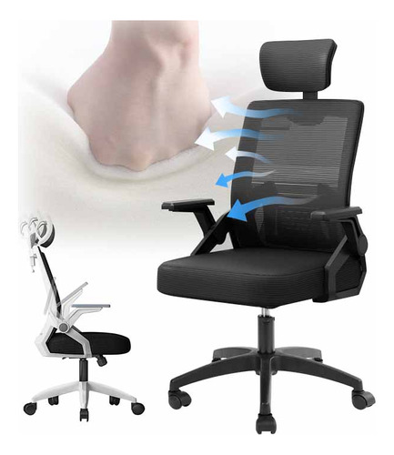 [MOB-SILLA-ERGOREC] Siila Ejecutiva Ergonomica Reposacabeza Reclinable Oficina