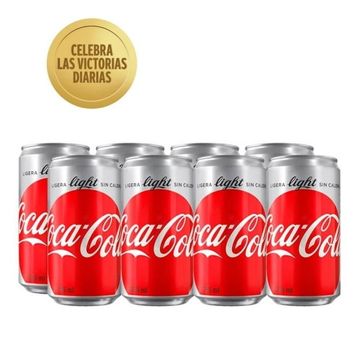 [COCA-MINI8LI-235ML] Refresco Coca Cola Light Mini 8 Latas De 235 Ml C/U