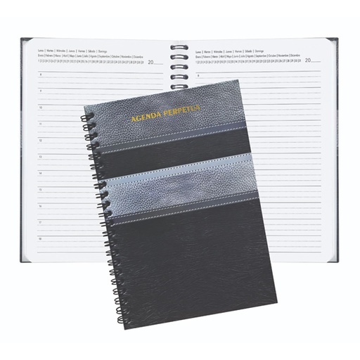 [PIN-AGE-AGP1] Agenda Perpetua Pinos Altos Color Negro