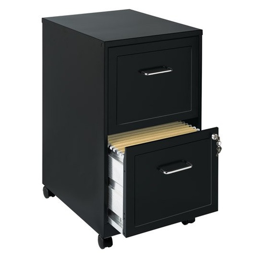 [SPS-AR-16872] Archivero Metálico Space Solutions Tamaño carta 2 gavetas color negro
