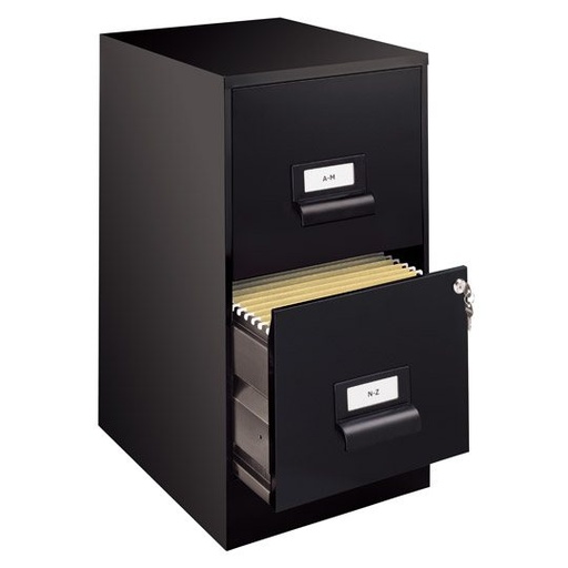 [SPS-AR-20738] Archivero Metálico Space Solutions Tamaño Carta 2 Gavetas Color Negro