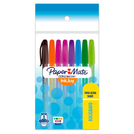 [BER-BOL-18910] Bolífrafo St Kilométrico Punto Mediano surtido bolsa con 8 piezas