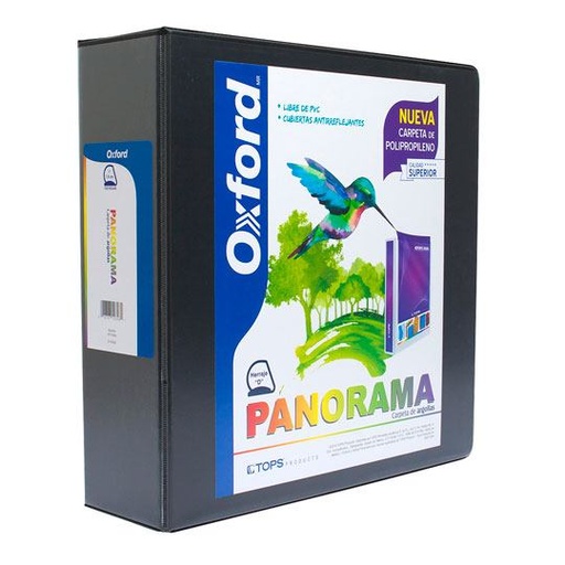 [ESS-CAR-PP10306] Carpeta Panorámica Oxford Carta Negra De 3" herraje "D"