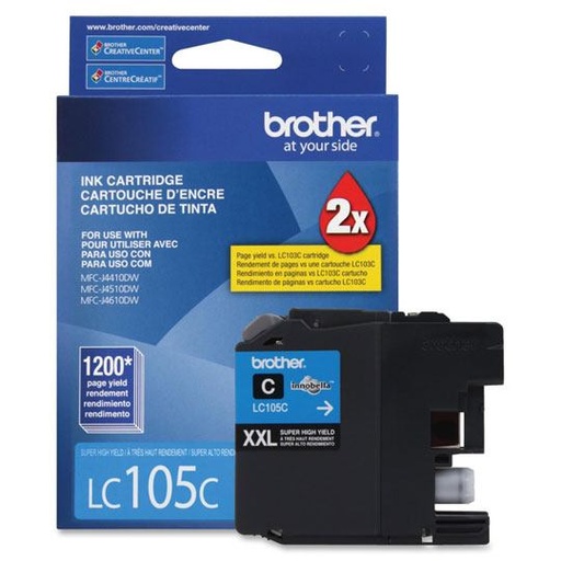[BRO-TIN-LC105C] Cartucho Brother De Tinta Cian Lc105C