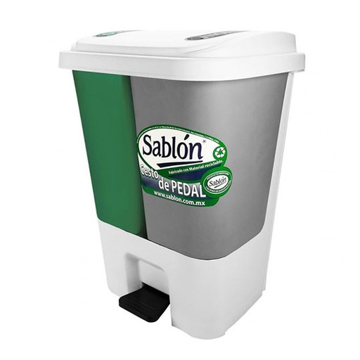[SAB-CEST-8524] Cesto De Pedal Sablon Para Organico E Inorganico