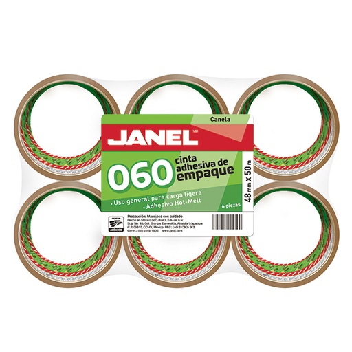 [JAN-ADS-06648X5] Cinta Empaque Línea 060 Canela Janel 48X50 con 6 piezas
