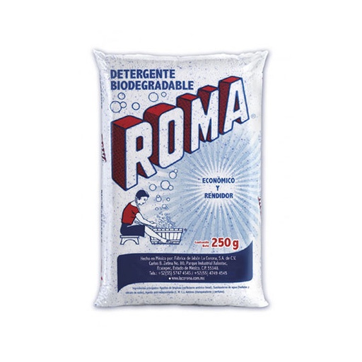 [LCO-DET-ROMA250] Detergente Multiusos Biodegradable En Polvo Roma bolsa 250 gr.