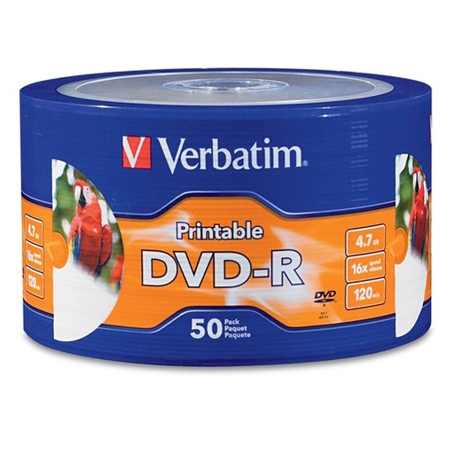 [VER-DIS-97167D] Disco Verbatim Dvd-R 16X 4.7Gb Torre 50 piezas