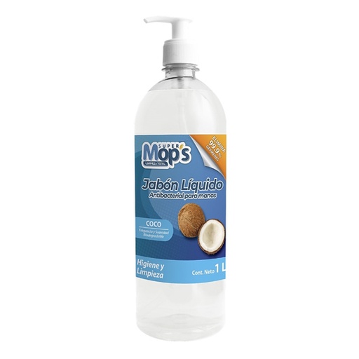 [MOP-JABCO-1L] Jabon Para Manos Antibacterial Super Mops aroma coco 1 Lt.