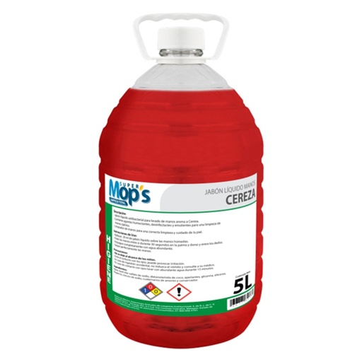 [MOP-JABCE-5L] Jabon Para Manos Super Mops Aroma Cereza 5 Lt.