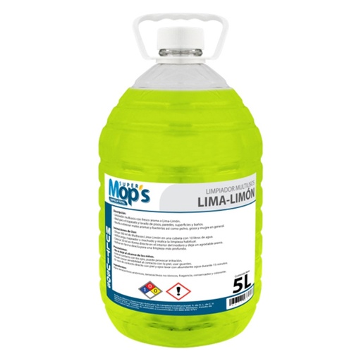 [MOP-MULT-LM5] Limpiador Multiusos Super Mops Aroma Lima limon 5 Lt.