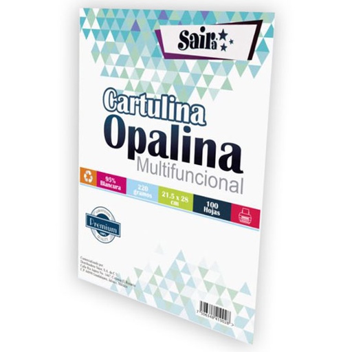 [SAJ-PAP-CAROPA] Papel Opalina Blanca Carta Blancura 95% 220Gr Sajor