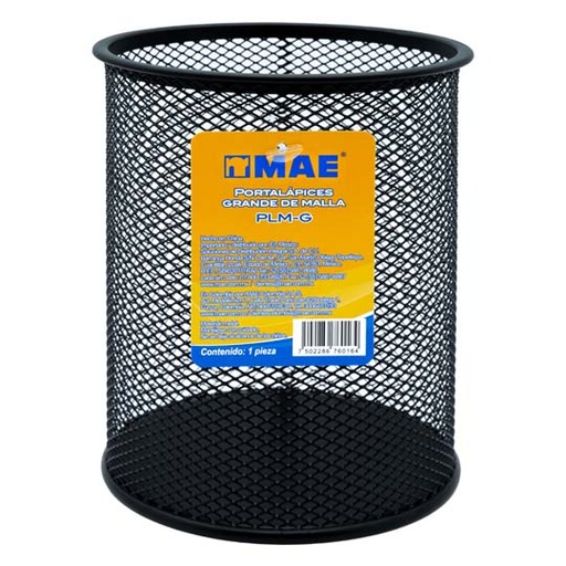 [MAE-CLI-PLMG] Portalápiz Mae Grande De Malla Metálica Negro