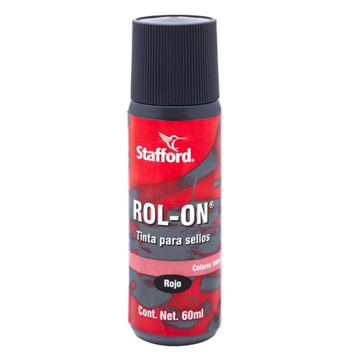 [STA-TNT-14658] Tinta Para Sello Stafford Color Rojo Sistema Roll-On 60 ml