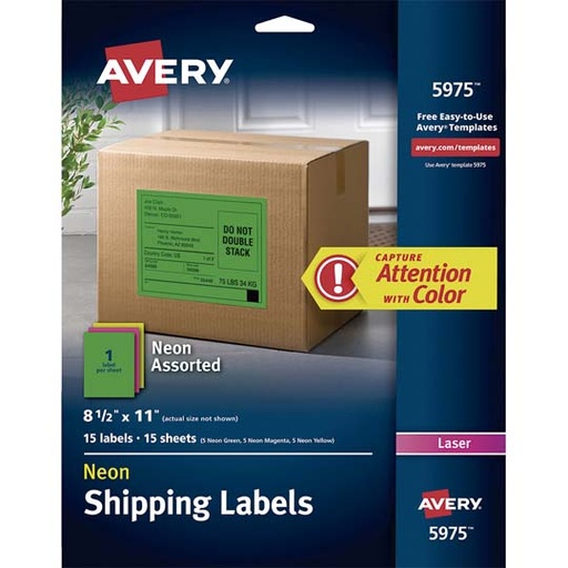 [AVE-ETI-5975] Etiqueta Tecnología Laser Avery Colores Neon