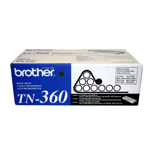 [BRO-TO-TN360] Tóner Brother Color Negro De Ultra Alto rendimiento TN360