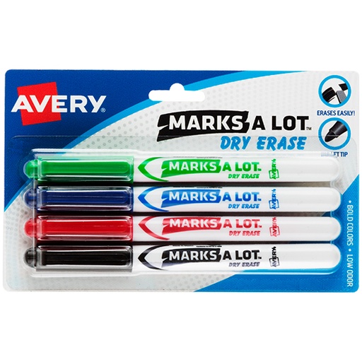 [AVE-MAR-24459] Lm-Marcador Para Pizarrón Avery Con 4 Pi