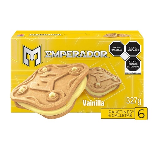 [GAMESA-EMPERAVAI-327G] Galletas Gamesa Emperador tipo sándwich sabor vainilla 327 g