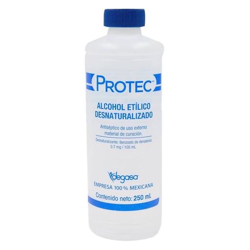 [BOT-ALCOHOL-250] Alcohol etílico Protec desnaturalizado 250 ml