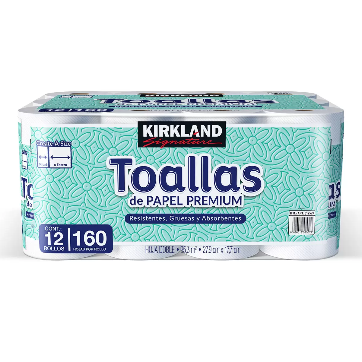 [KIR-TOALLA-12] Kirkland Signature Toalla Desechable 12 pzas