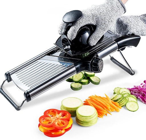 [COM-MANDOLINA-ACERO] Cortadora Mandolina de acero inoxidable para cocina，Cortador de mandolina para cocina, cortador de verduras multifuncional, Cortador de Verduras y Frutas