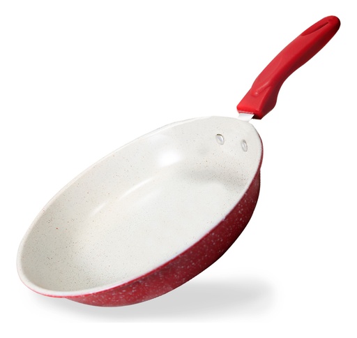 [COM-SARACEROI-20CM] Sartén Antiadherente De Cocina Slim Company De Acero Inoxidable 20 Cm Utensilio Con Mango Color Rojo