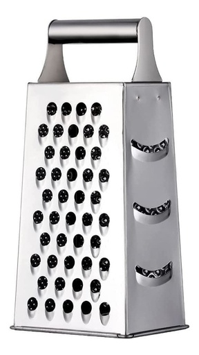 [COM-RALLADOR-4C] Rallador Cuatro Caras Acero Inoxidable Para Queso O Verduras