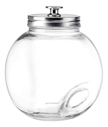 [COM-RECIP-1.6L] Recipiente Redondo De Vidrio Cap. 1.6l Color Transparente