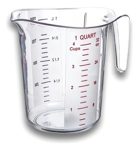 [CAF-JARRAMED-1L] Arra Medidora 1 Litro Caledonia Japome-1000 Color Transparente