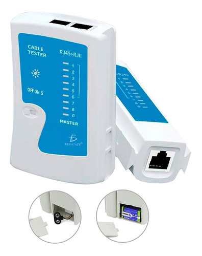 [ELEGATE-TEST-CON.06] Probador Testeador Cable De Red Utp Rj11 Rj12 Rj45 Egt