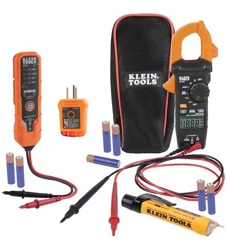 [KLEIN-KITMULTI-CL120VP] Kit Multimetro + 3 Probadores Voltaje + Maletin Klein Tools