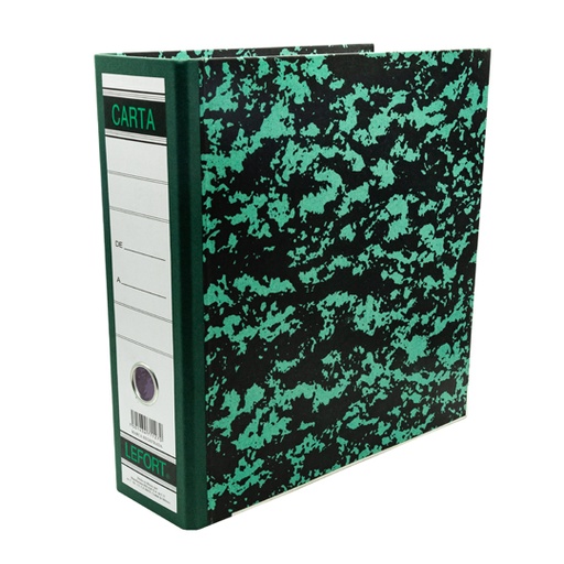 [AZO-CAR-0001P] Registrador Clásico Lefort Carta Color Verde Marmoleado