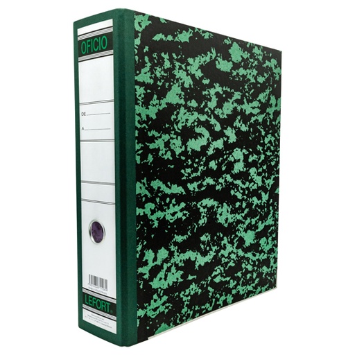 [AZO-CAR-0002P] Registrador Clásico Lefort Oficio Color Verde Marmoleado