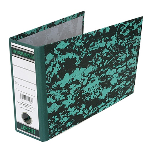 [AZO-CAR-0004O] Registrador Clásico Lefort Memo Color Verde Marmoleado