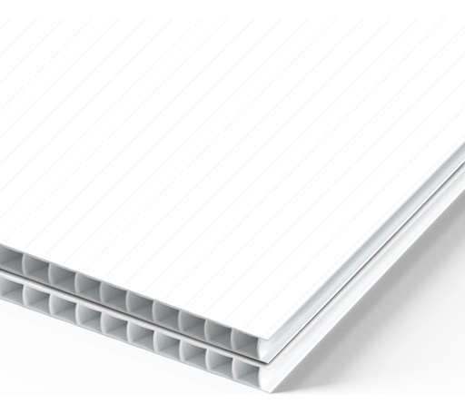 [CORPLA-2LAM-244X1224MM] Coroplast Blanco 2 Láminas De Plástico Corrugado 244X122 4Mm