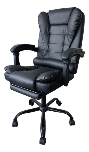 [X-PROSS-SILLA-REPOSANG] Silla Ejecutiva de Escritorio Oficina Ergonómica Reclinable X-PROSS Negra Con Reposapiés Pro