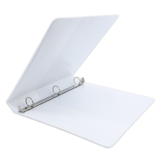 [AZO-CAR-9101BL] Carpeta Panorámica Con Cristal Kinera, Tamaño Carta De 1" Herraje "O" Color Blanco