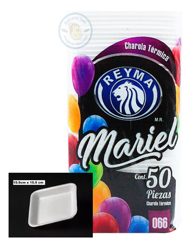 [AB-CHAROLA-06650P] Plato 066 Charola Desechable Termico Reyma 50 Piezas