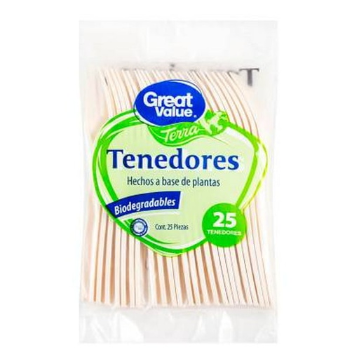 [AB-TENEDOR-25] Tenedor desechable  jumbo 25 pzas