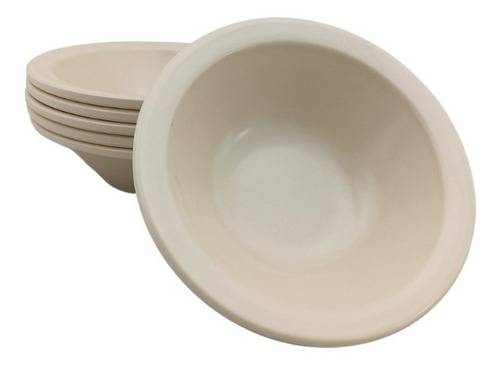 [CAF-PLATOSOP-10CM] Tazón Postre Tipo Plástico Melamina Beige 100 Ml