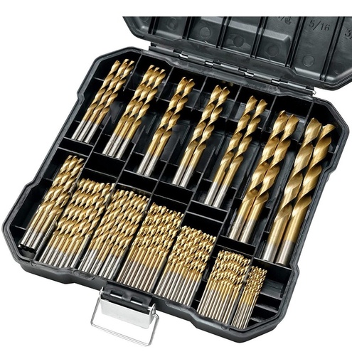 [GOXA-BROCA- G3002-99] Juego de brocas de acero rápido para metal y madera 99 piezas