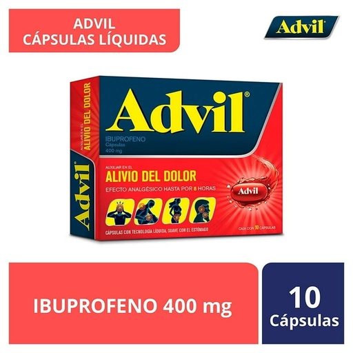 [ADVIL-400-10] Advil 10 Cápsulas 400 Mg