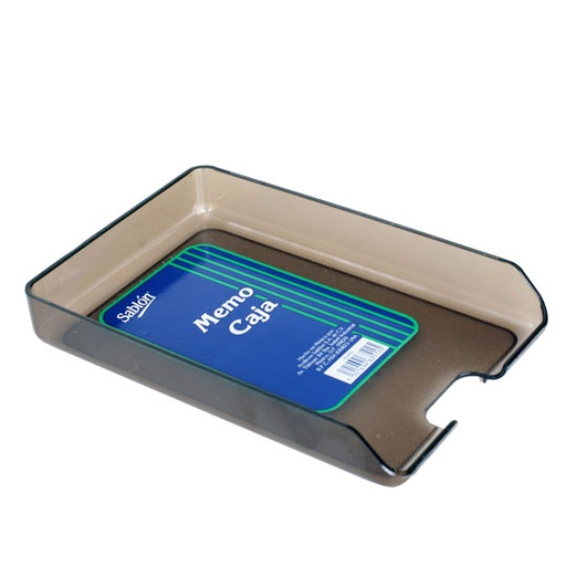 [AZO-CJA-3126HU] Memo Caja De Plástico Sablón Color Humo