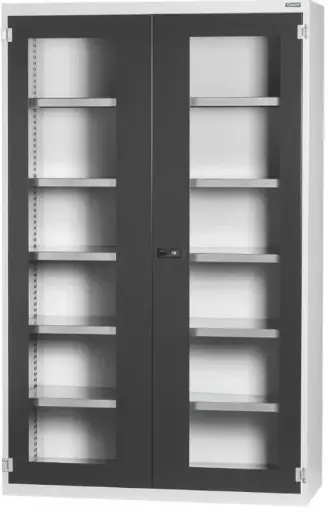 [HFMN-AR-940123] Armario base con puertas batientes transparentes, Altura: 2000mm