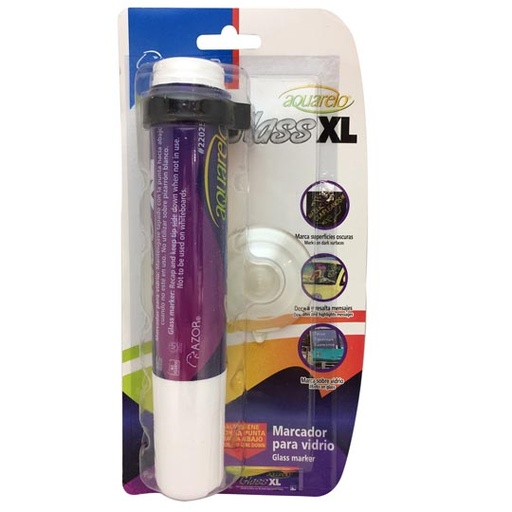 [AZO-MAR-22125BL] Marcador Para Vidrio Aquarelo Glass Xl Punta Cincel 16 Mm Color Blanco Blíster