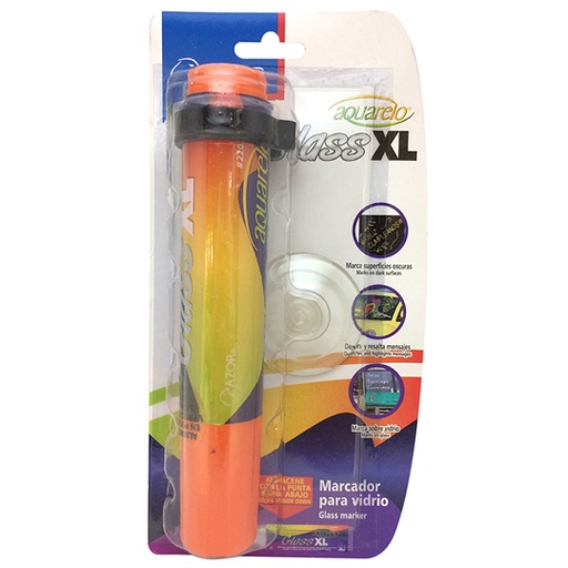 [AZO-MAR-22125NA] Marcador Para Vidrio Aquarelo Glass Xl Punta Cincel 16 Mm Color Naranja Blíster