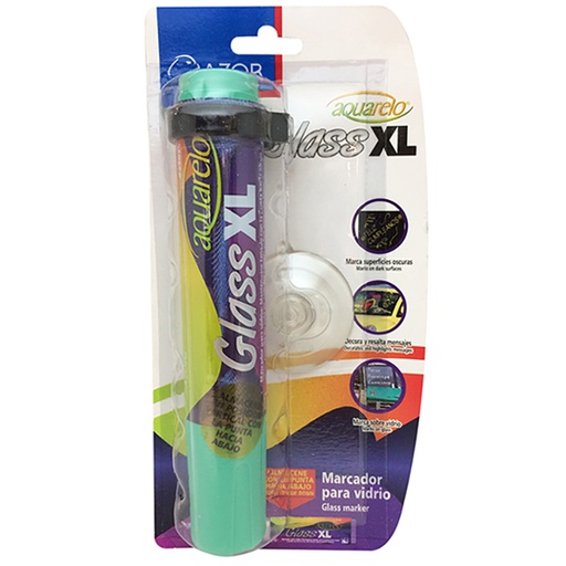 [AZO-MAR-22125VE] Marcador Para Vidrio Aquarelo Glass Xl Punta Cincel 16 Mm Color Verde Blíster