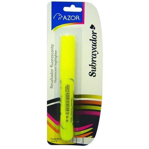 [AZO-MAR-2451AM] Resaltador De Texto Subrayador Punta Cincel 6 Mm Color Amarillo