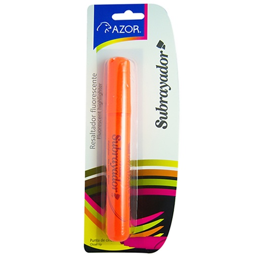 [AZO-MAR-2451NA] Resaltador De Texto Subrayador Punta Cincel 6 Mm Color Naranja